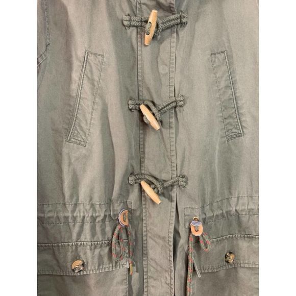 Springfield Womens Hooded Full Zip Toggle‎ Long Sleeve Utility Jacket Khaki 10 - Picture 3 of 8